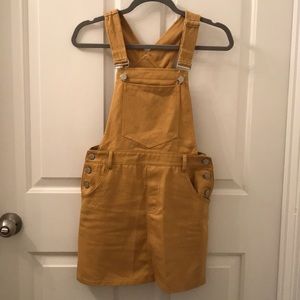 Yellow overall dress